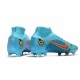 Nike Neuf Mercurial Superfly 8 Elite FG Bleu Chlorine Orange Laser Marina