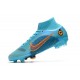 Nike Neuf Mercurial Superfly 8 Elite FG Bleu Chlorine Orange Laser Marina