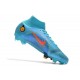 Nike Neuf Mercurial Superfly 8 Elite FG Bleu Chlorine Orange Laser Marina