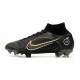 Nike Neuf Mercurial Superfly 8 Elite FG Noir Or Métallique Argent Métallique