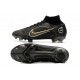 Nike Neuf Mercurial Superfly 8 Elite FG Noir Or Métallique Argent Métallique