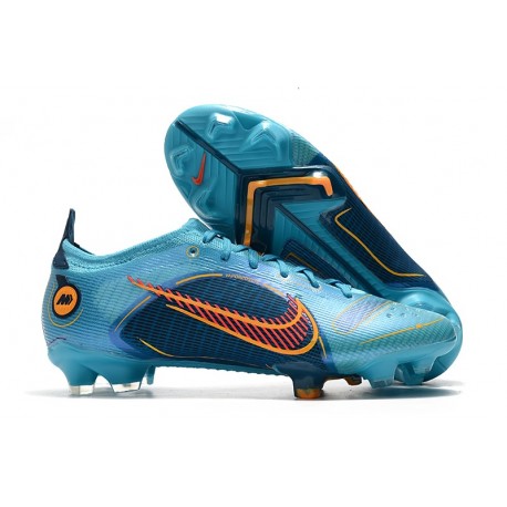 Nike Mercurial Vapor 14 Elite FG Bleu Chlorine Orange Laser Marina