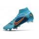 Nike Mercurial Superfly 8 Elite SG Pro AC Bleu Chlorine Orange Laser Marina