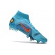 Nike Mercurial Superfly 8 Elite SG Pro AC Bleu Chlorine Orange Laser Marina