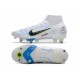 Nike Mercurial Superfly 8 Elite SG Pro AC Ballon Gris Bleu Foncé