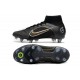 Nike Mercurial Superfly 8 Elite SG Pro AC Noir Or Métallique Argent