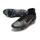 Nike Mercurial Superfly 8 Elite SG Pro AC Noir Or Métallique Argent