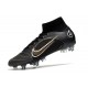 Nike Mercurial Superfly 8 Elite SG Pro AC Noir Or Métallique Argent