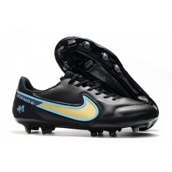 Chaussure Nike Tiempo Legend IX Elite FG Noir Or