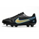 Chaussure Nike Tiempo Legend IX Elite FG Noir Or