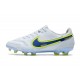 Chaussure Nike Tiempo Legend IX Elite FG Blanc Bleu