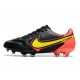 Chaussure Nike Tiempo Legend IX Elite FG Noir Jaune Rouge