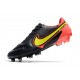 Chaussure Nike Tiempo Legend IX Elite FG Noir Jaune Rouge