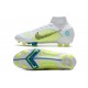 Nike Neuf Mercurial Superfly 8 Elite FG Blanc Jaune Bleu