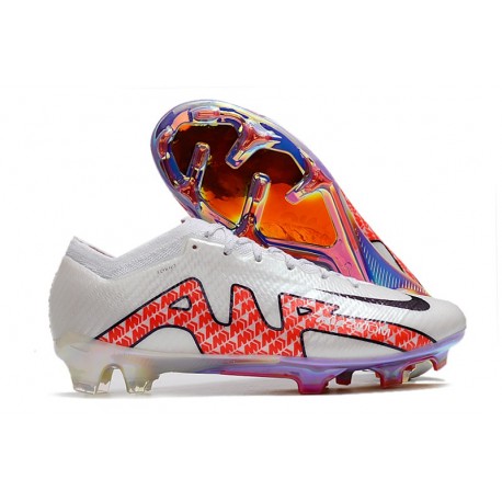 Crampons Nike Air Zoom Mercurial Vapor 15 Elite FG Blanc Rouge