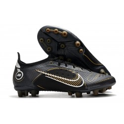 Nike Mercurial Vapor 14 Elite AG PRO Noir Or Métallique Argent Métallique