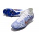 Nike Air Zoom Mercurial Superfly Elite 9 FG Blanc Blue Or