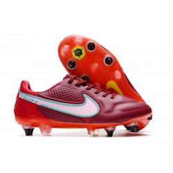 Nike Tiempo Legend 9 Elite SG-PRO AC Rouge Equipe Blanc Hibiscus Mystique