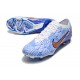 Crampons Nike Air Zoom Mercurial Vapor 15 Elite FG Blanc Bleu Or