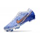 Crampons Nike Air Zoom Mercurial Vapor 15 Elite FG Blanc Bleu Or